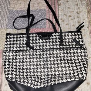 Hounds Tooth Large Purse Tote